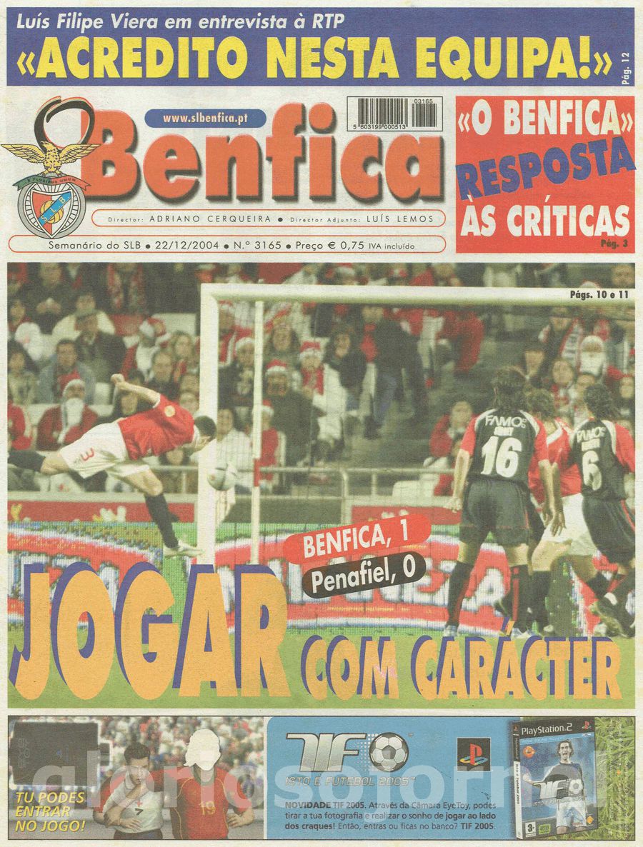 jornal o benfica 3165 2004-12-22